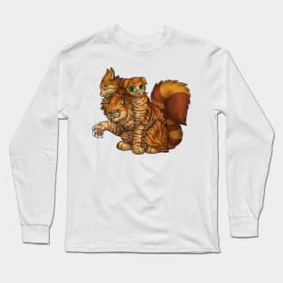 CerPURRus: Ginger Tabby Long Sleeve T-Shirt